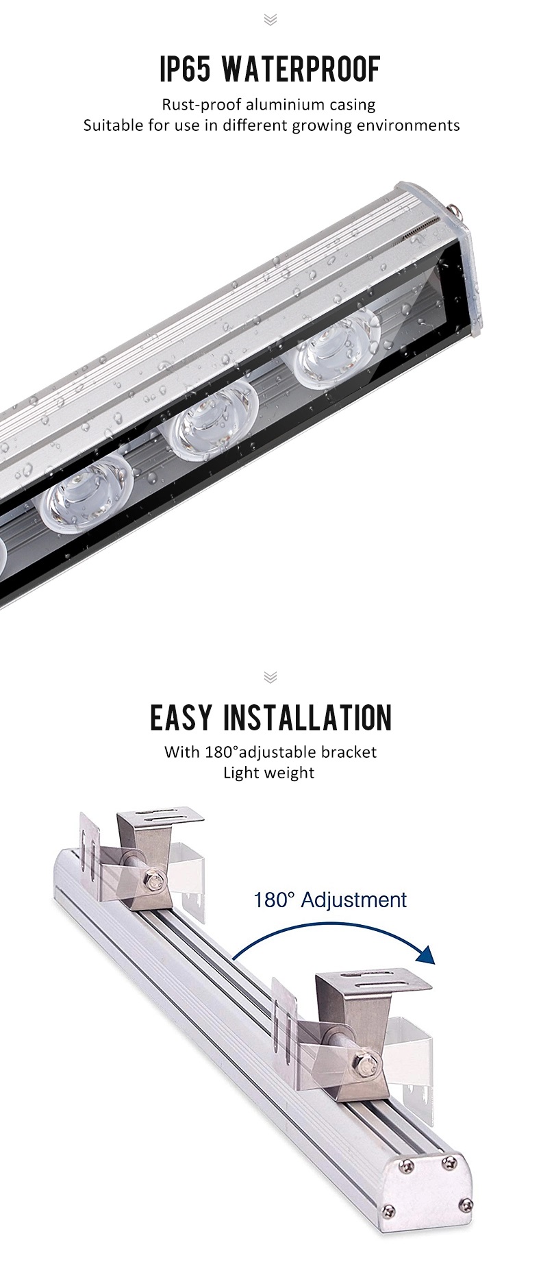 4 feet ,3 feet, 2 feet led grow light bar with IP65 waterproof