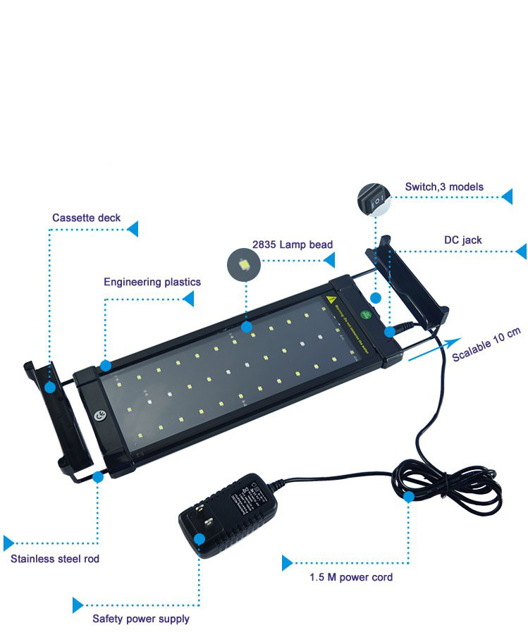 Dimmable led aquarium lights for freshwater and saltwater