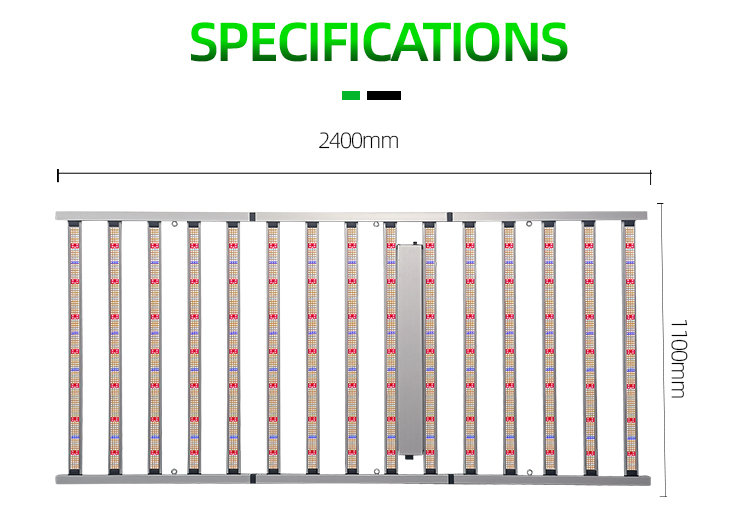 Spider bars Commercial Samsung LM281B 301H EVO Diodes Sunlike Full Spectrum 15 Bar 1500W LED Plant Grow Light