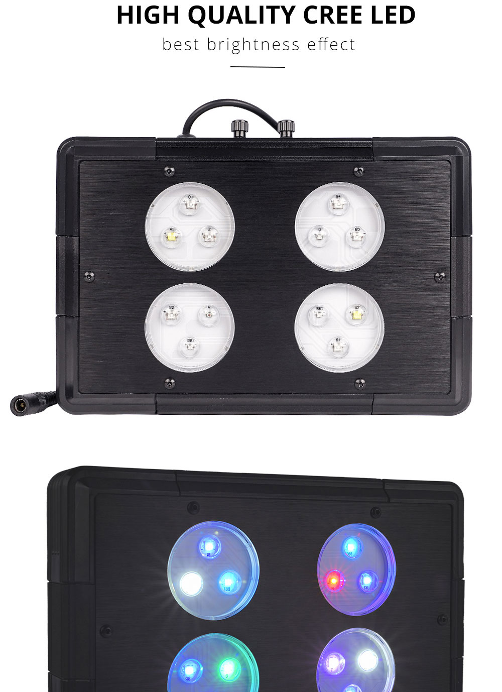 30W 52W 75W A052 RGB Full Spectrum Saltwater Light Fish tank Lamp for Marine Coral Reef Aquariums