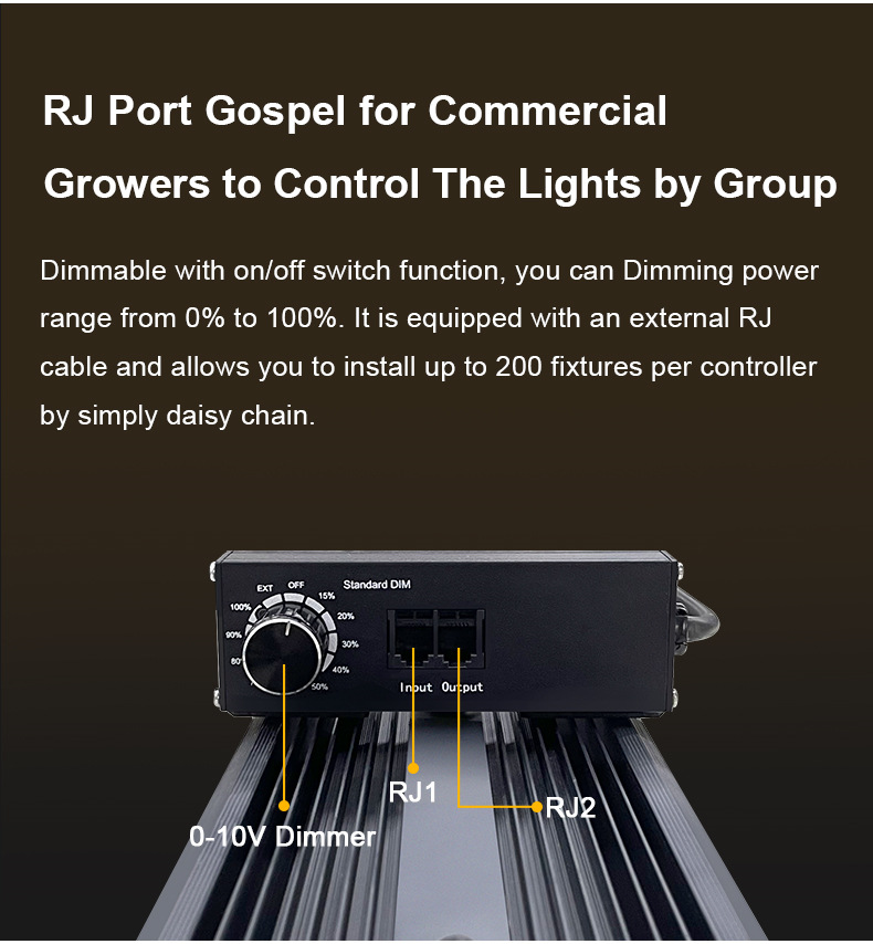 400W 600W Wider Bars Dimmable Spider Grow Light
