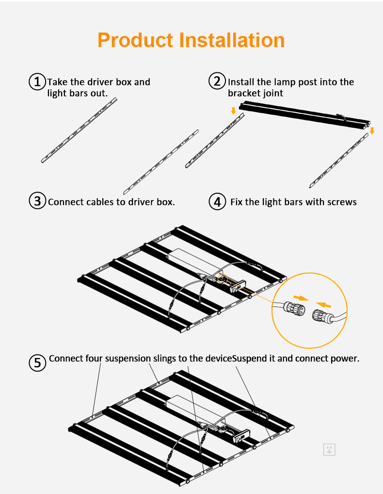400W 600W Wider Bars Dimmable Spider Grow Light