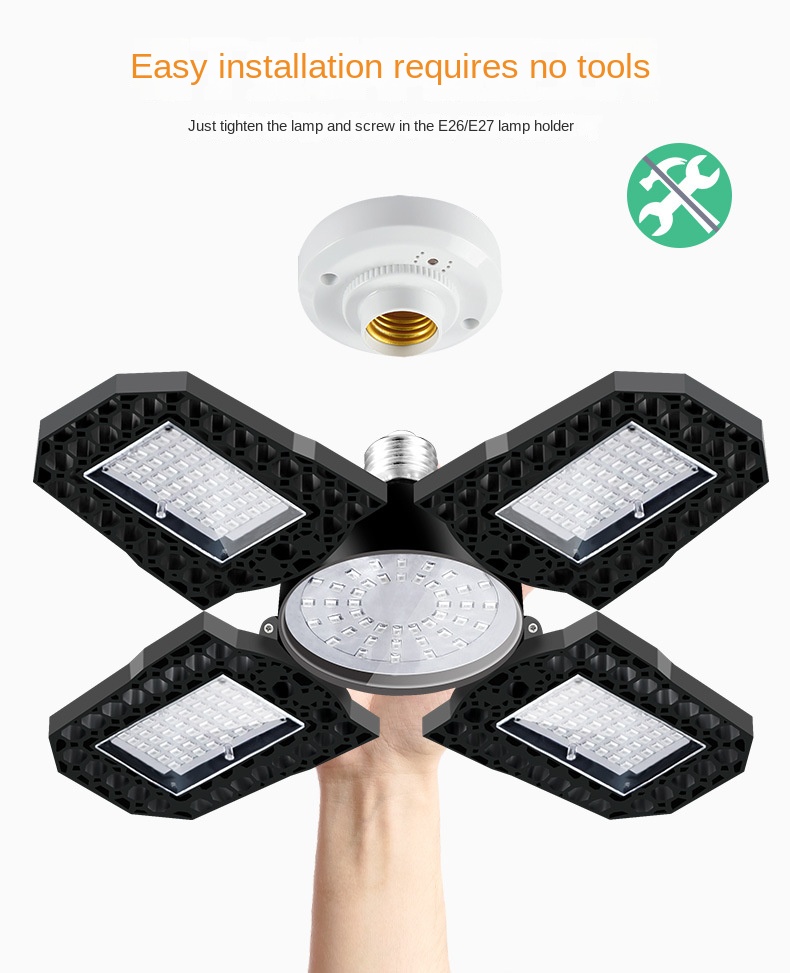 100W 120W 150W Compact Foldable Hydroponic 4-Leaf