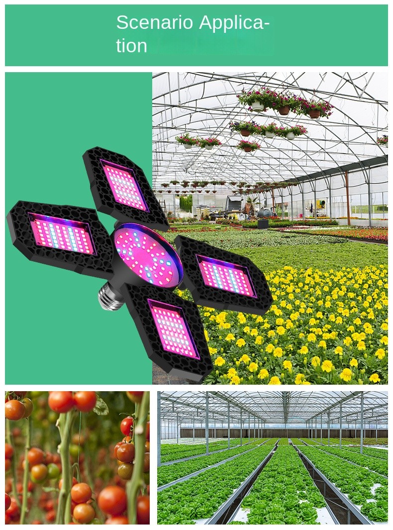 100W 120W 150W Compact Foldable Hydroponic 4-Leaf