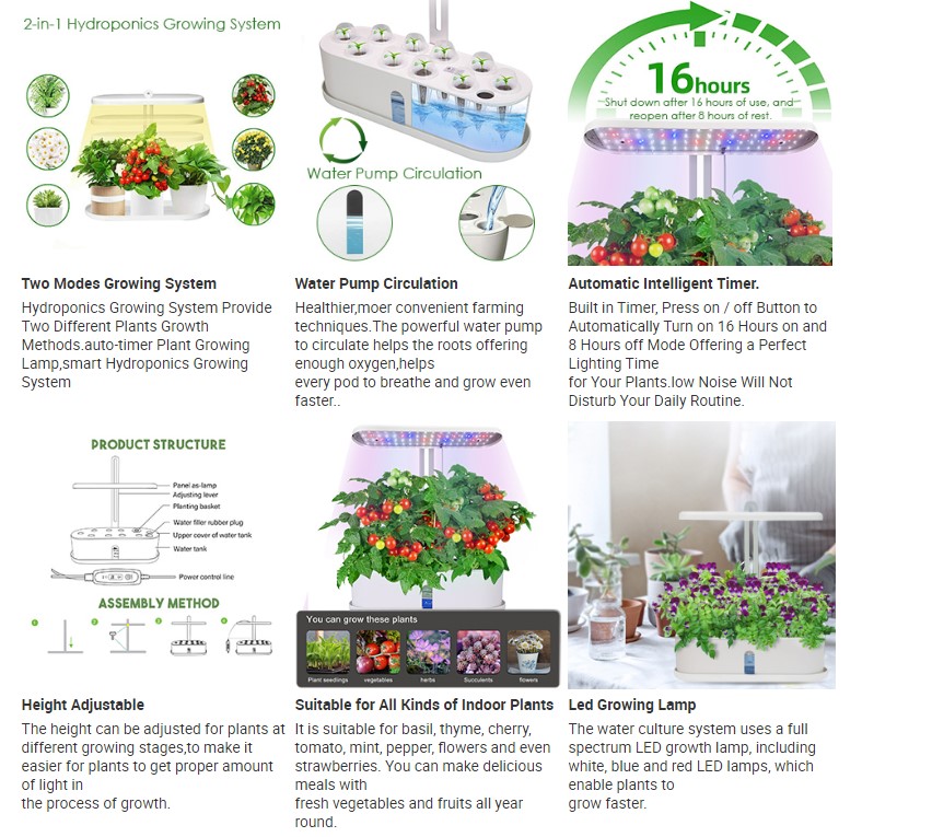 HOMEJOY Aero Smart Hydroponics Led Indoor Smart Mini Vegetable