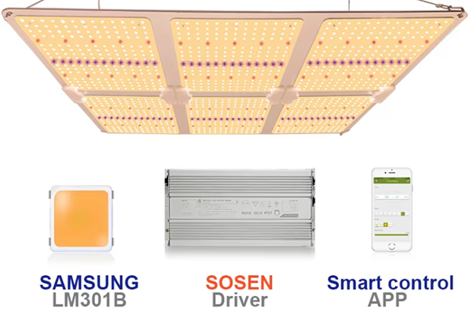 600W  LED Grow Light with LM301B Chips  Full Spectrum Sumsung