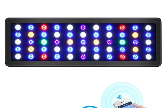 165w Real Power  Wireless Control With 7-colors Multi Spectrum Aquarium Light for Reef Aquariums